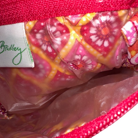 Vera Bradley Pink Floral Quilted Cosmetic Makeup Bag - Picture 5 of 5